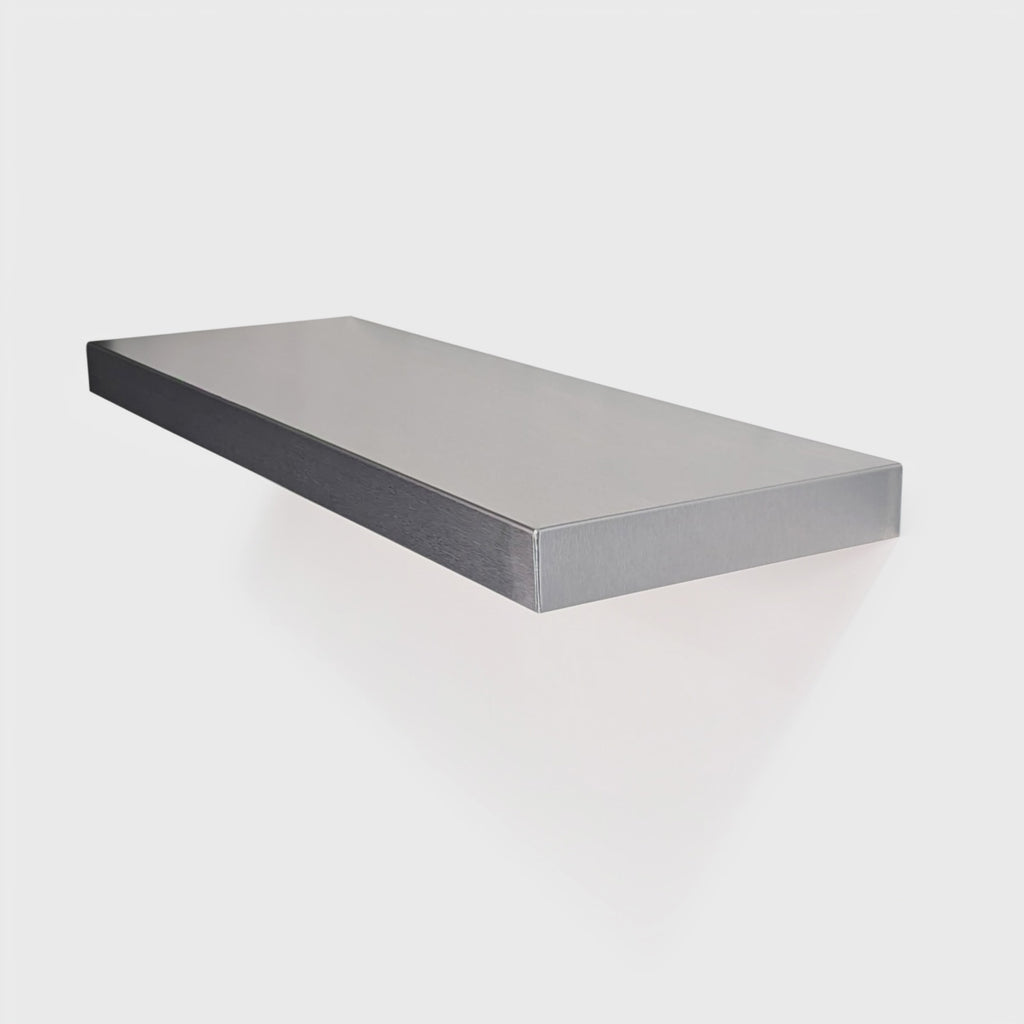 Custom Floating Stainless Steel Shelf